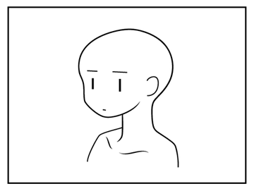 斜め向き顔の描き方 - デフォルメされた人物キャラクターの描画:画像27