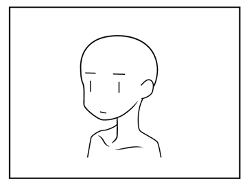 斜め向き顔の描き方 - デフォルメされた人物キャラクターの描画:画像35