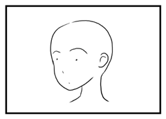 斜め向き顔の描き方 - デフォルメされた人物キャラクターの描画:画像71