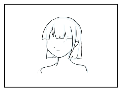 斜めから顔を描いた場合に耳の位置と顎の線が不自然になる - 斜めから顔を書いた場合の顎と耳の処理方法:画像19