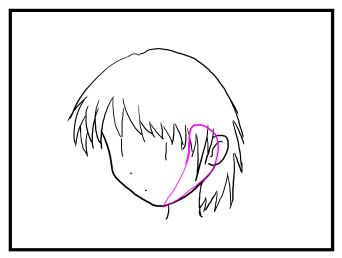 右向きの顔が不自然に見える - 利き手側を向いた顔の描画:画像7
