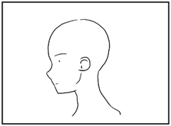 横顔の描き方 - デフォルメされた人物キャラクターの描画:画像46