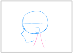 横顔の描き方 - デフォルメされた人物キャラクターの描画:画像41