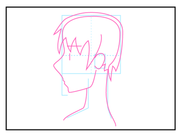 横顔の描き方 - デフォルメされた人物キャラクターの描画:画像8