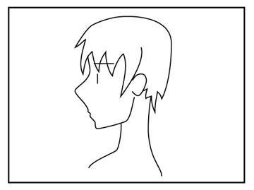 横顔の描き方 - デフォルメされた人物キャラクターの描画:画像9