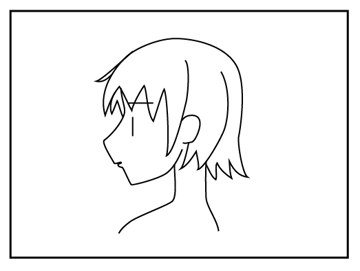 横顔の描き方 - デフォルメされた人物キャラクターの描画:画像17