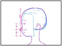 横顔の描き方 - デフォルメされた人物キャラクターの描画:画像62