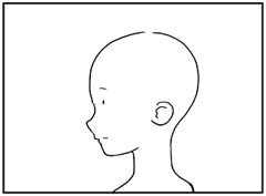 横顔の描き方 - デフォルメされた人物キャラクターの描画:画像63