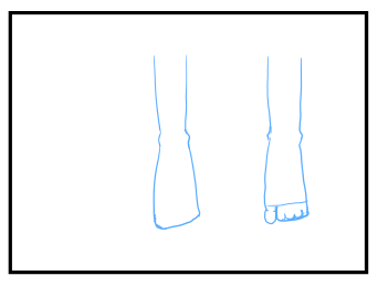つま先の描き方・足先の描き方:画像1