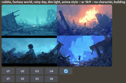 Midjourney / niji・journey でネガティブプロンプト (Negative Prompt) を指定する方法:画像3