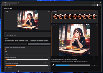 FramePack, FramePack-F1 でアニメーション動画を生成する:画像7