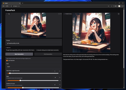 FramePack, FramePack-F1 でアニメーション動画を生成する:画像8