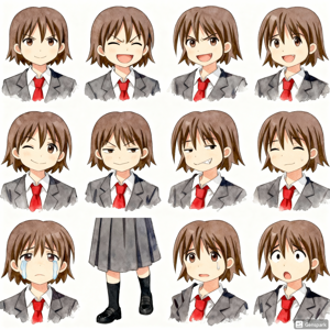 Gemini 2.5 Flash Image Preview (Nano Banana) でキャラクターシート、キャラクターの三面図を生成する:画像13