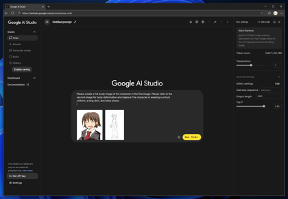キャラクターの上半身画像から全身画像を作成する - Gemini 2.5 Flash Image Preview (Nano Banana) を利用:画像3