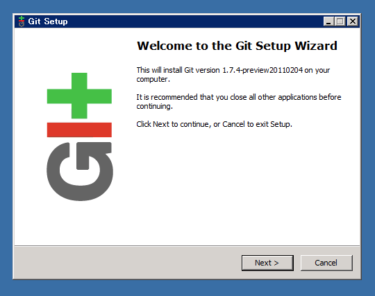 Windows ServerへのGitのインストール:画像2