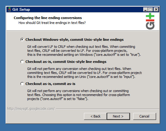 Windows ServerへのGitのインストール:画像9