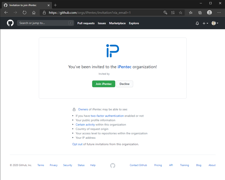 GitHubの組織アカウントにユーザーを追加する:画像12