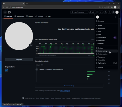 GitHub Copilot の Premium request を設定する:画像3