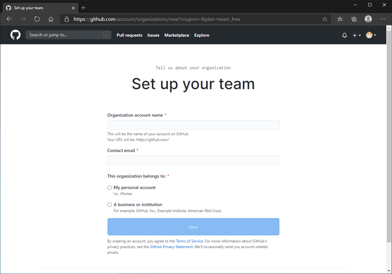 GitHubの組織アカウントを作成する:画像6