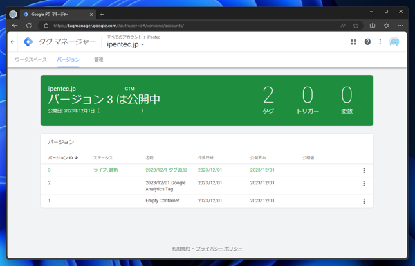 Google Tag Manager （Google タグマネージャー）で独自のタグを出力する:画像18