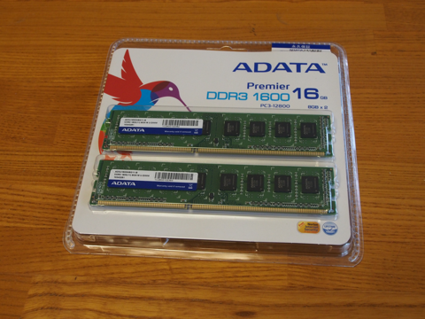 A-DATA 8GB DDR3 メモリ AD3U1600W8G11-2 のレビュー:画像1