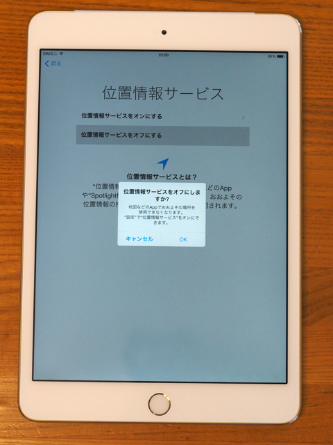 Apple iPad mini3 のレビュー (iPad mini3 の初期設定):画像30