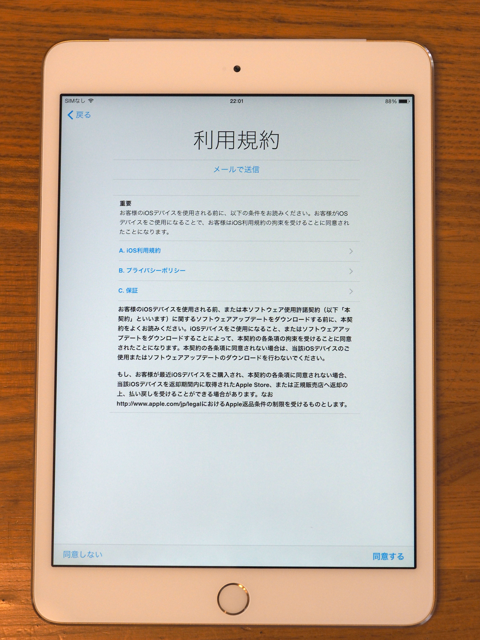 Apple iPad mini3 のレビュー (iPad mini3 の初期設定):画像34