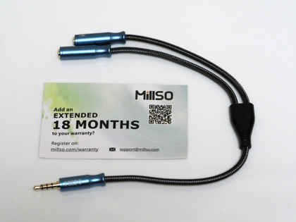 MillSO ヘッドセット 変換ケーブル イヤホン・マイク分配 変換アダプタケーブル のレビュー:画像2