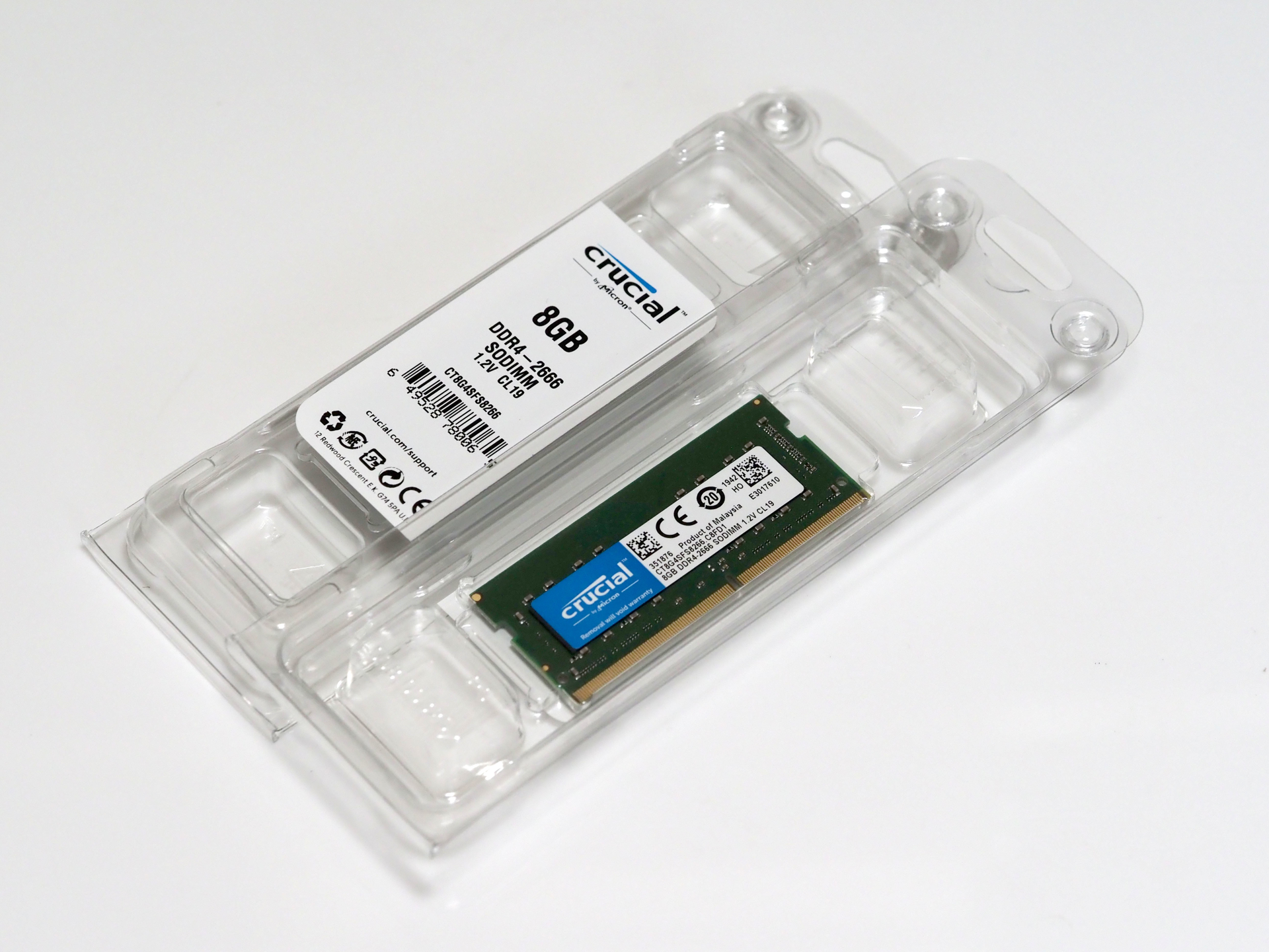 Crucial PC4-21300(DDR4-2666) 8GB SODIMM メモリー CT8G4SFS8266 の