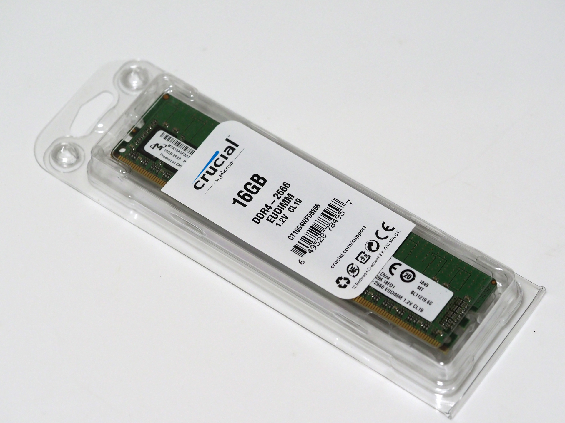 Crucial 16GB DDR4-2666 ECC UDIMM CT16G4WFD8266 のレビュー | iPentec