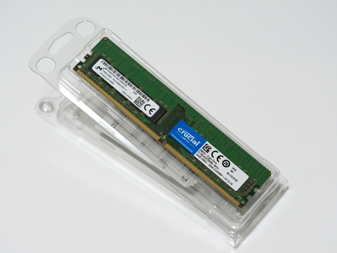 Crucial 16GB DDR4-2666 ECC UDIMM CT16G4WFD8266 のレビュー