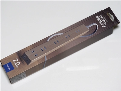 ELECOM 雷ガード付き 木目調 電源タップ ECT-0202O ECT-0203O のレビュー:画像1