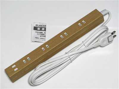 ECT-0203O ケーブル 3m - ELECOM 雷ガード付き 木目調 電源タップ ECT-0202O ECT-0203O のレビュー:画像4