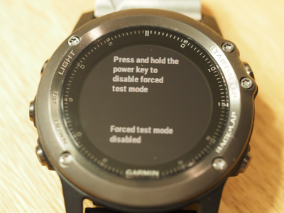 GARMIN fenix 3J で見たことのないメニュー画面が表示され、通常画面に戻れない:画像2