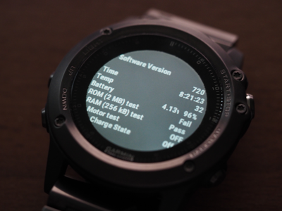 GARMIN fenix 3J で見たことのないメニュー画面が表示され、通常画面に戻れない:画像3