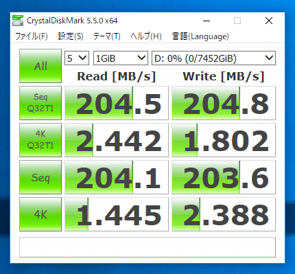 HGST Deskstar NAS HDN728080ALE604 0F29801 (8TB)のレビュー - パフォーマンス 読み書きの速度と性能:画像6