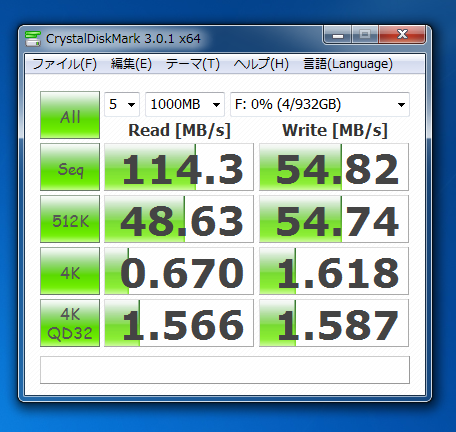 HGST HDT721010SLA360 0A38016 (1TB)のパフォーマンス - 読み書きの速度と性能:画像1