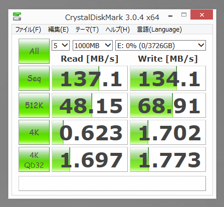 HITACHI HMS5C4040ALE640 - 0F19847 (4TB)のパフォーマンス