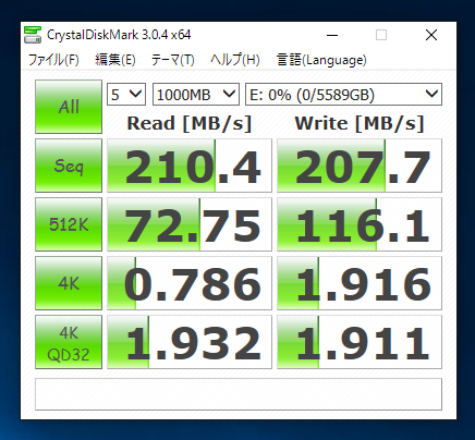 TOSHIBA MD04ACA600/AFP (6TB)のレビュー - パフォーマンス 読み書きの速度:画像10