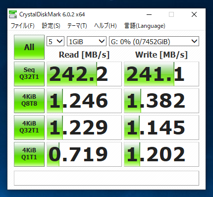 TOSHIBA MD05ACA800 (8TB)のレビュー - パフォーマンス 読み書きの速度と性能:画像9