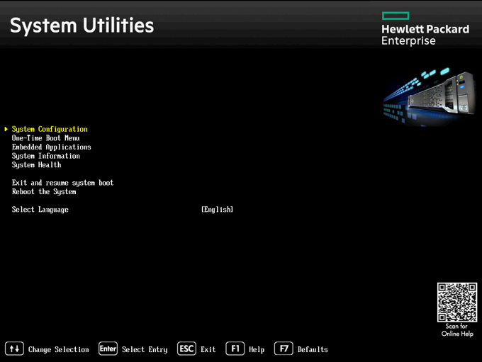 HPE ProLiant ML30 Gen9 の System Utilities メニューを日本語表示にする:画像3