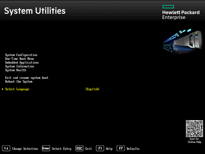 HPE ProLiant ML30 Gen9 の System Utilities メニューを日本語表示にする:画像4
