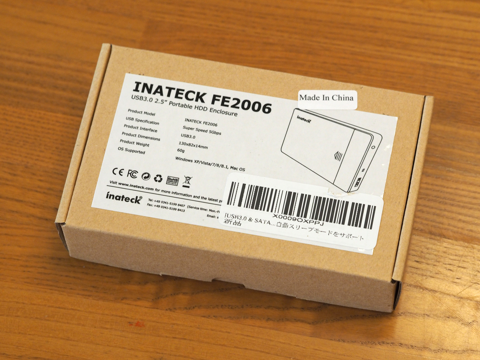 Inateck 2.5インチ HDD外付けケース  FE2006 のレビュー:画像1