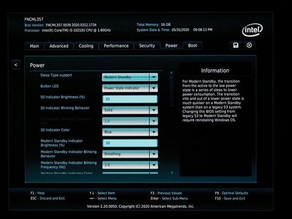 intel NUC 10 シリーズで レガシーブート (Legacy Boot) を有効にする:画像5