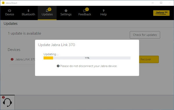 Jabraデバイスのファームウェアをアップデートする:画像15
