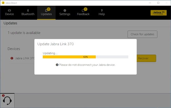 Jabraデバイスのファームウェアをアップデートする:画像16