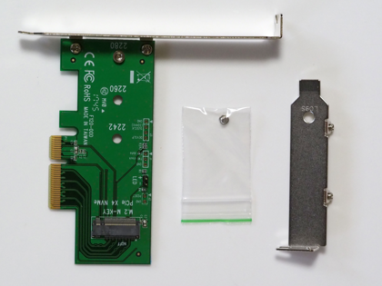 玄人志向 PCI-Express x4接続 M.2スロット増設インターフェースボード M.2-PCIE のレビュー:画像3