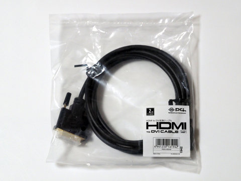 PLANEX HDMI-DVI変換ケーブル PL-HDDV02 (2.0m) のレビュー:画像1