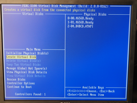 DELL PowerEdge T110 II のRAIDボリューム (バーチャルディスク) を作成する:画像4