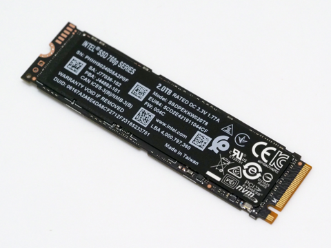 Intel SSD 760p M.2 PCIEx4 2TBモデル SSDPEKKW020T8X1 のレビュー - 読み書きの速度と性能:画像7